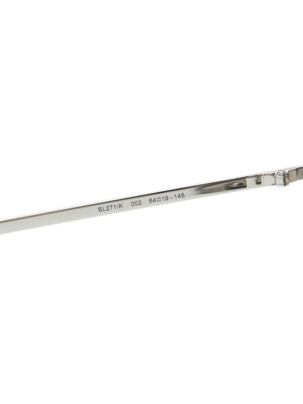 Saint Laurent Boston Full Rim Sunglasses Silver Black Metal Eyewear